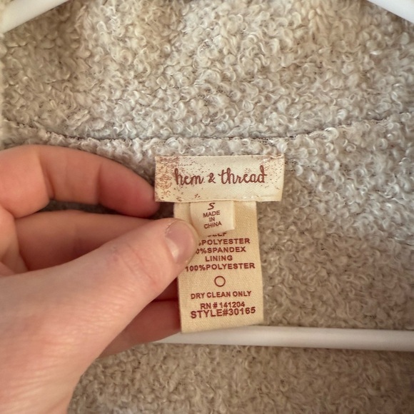 Hem & Thread Tan and Cream Vest - Picture 2 of 2